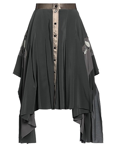 CHLOÉ ミディ丈スカート ダークグリーン シルク 100% / レーヨン / アセテート / 真鍮/ブラス