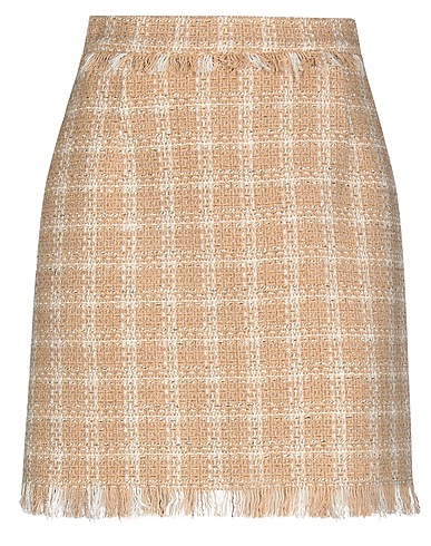MSGM Mini skirt Beige 51% Cotton, 23% Acrylic, 23% Polyester, 3% Polyamide