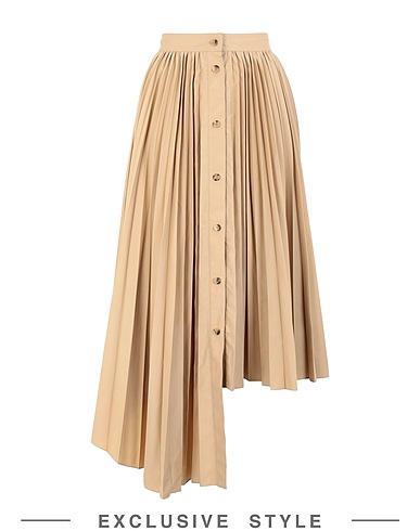 JW ANDERSON x YOOX Maxi Skirts Beige 65% Polyester, 35% Cotton