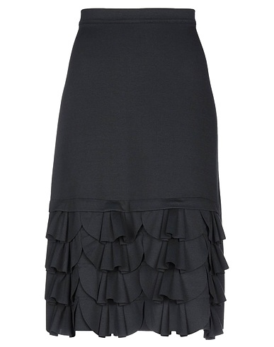 ROSÉ A POIS Midi skirt Black 82% PES - Polyethersulfone, 10% Viscose, 5% Elastane, 3% Textile fibers