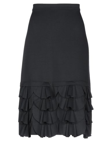 Rose A Pois Midi Skirts In Black