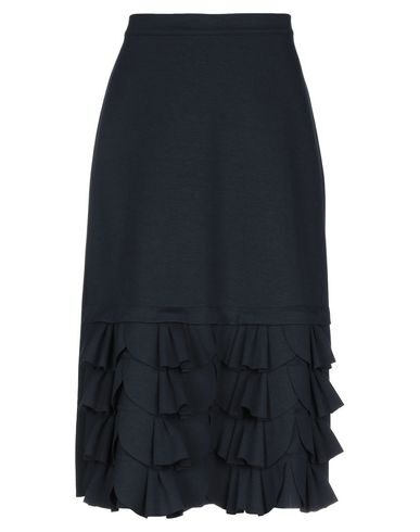 Rose A Pois Midi Skirts In Dark Blue
