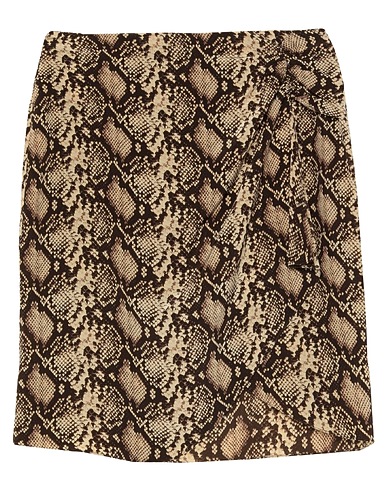 NILI LOTAN Mini skirt Beige 100% Silk