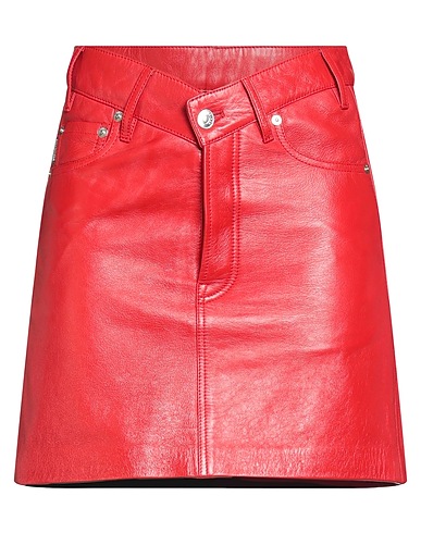 BALENCIAGA Mini skirt Red 100% Lambskin