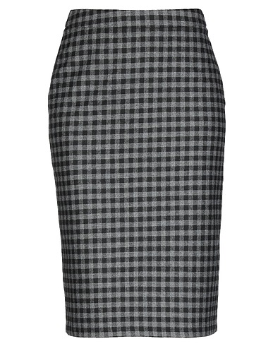 BOUTIQUE MOSCHINO Midi skirt Grey 40% Wool, 30% Polyester, 29% Viscose, 1% Other Fibres