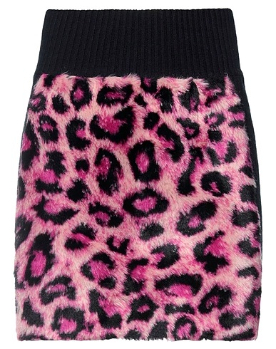 ALBERTA FERRETTI Mini skirt Fuchsia 100% Virgin Wool, Plush fabric