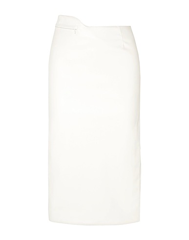 COMMISSION Midi skirt White 100% Polyurethane, Polyester
