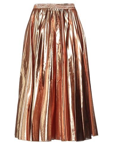 DONDUP Midi skirt Gold 100% Polyester