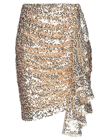 IN THE MOOD FOR LOVE Mini skirt Gold 100% Polyester
