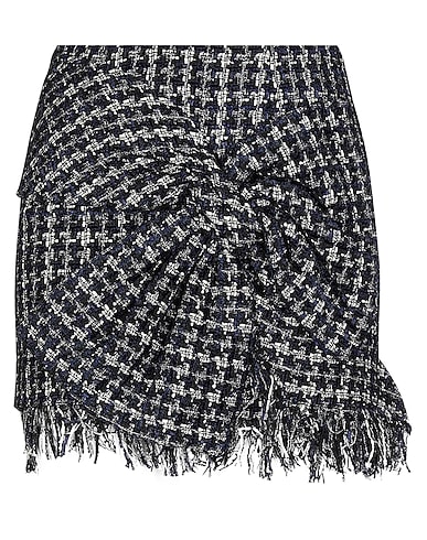 FAITH CONNEXION Mini skirt Midnight blue 77% Polyester, 17% Cotton, 6% Metallic Polyester