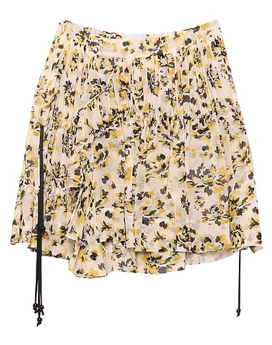 DONDUP Mini skirt Yellow 100% Viscose