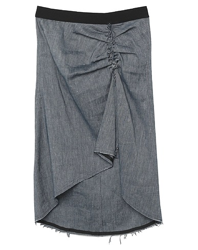 8PM Denim skirt Blue 49% Linen, 47% Cotton, 4% Elastane, Polyamide, Polyester