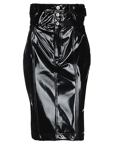 BEN TAVERNITI™ UNRAVEL PROJECT Midi skirt Black 50% Polyurethane, 40% Polyamide, 10% Elastane