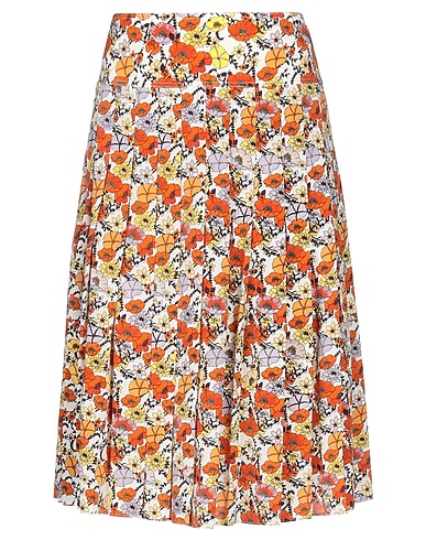 TORY BURCH Midi skirt Brown 100% Silk