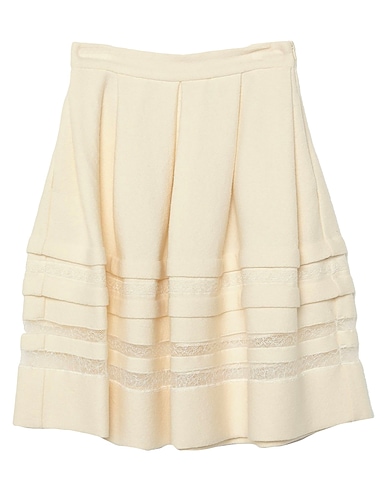 ERMANNO SCERVINO Mini skirt Ivory 70% Wool, 20% Silk, 10% Cashmere, Polyamide, Viscose