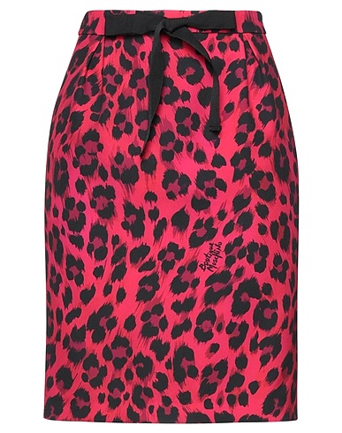 BOUTIQUE MOSCHINO Midi skirt Red 94% Polyester, 6% Elastane