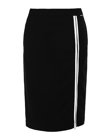 KARL LAGERFELD Jupe mi-longue CADY SKIRT W/ MESH
 Noir 97% Viscose, 3% Élasthanne
