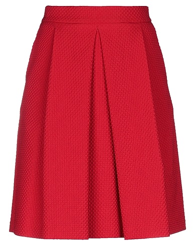 HANITA Mini skirt Red 83% Polyester, 16% Cotton, 1% Elastane