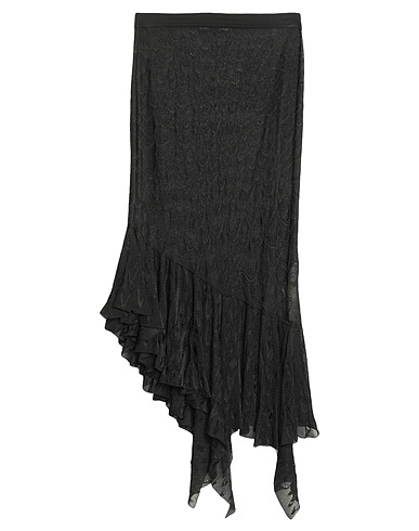 ROBERTO CAVALLI Midi skirt Black 67% Viscose, 29% Polyester, 3% Polyamide, 1% Elastane