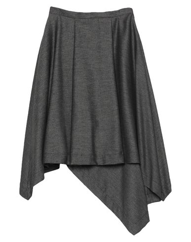 Blue Les Copains Midi Skirts In Steel Grey