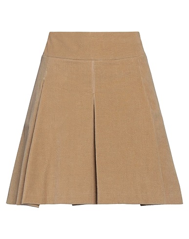 ROBERTO COLLINA Mini skirt Sand 98% Cotton, 2% Elastane