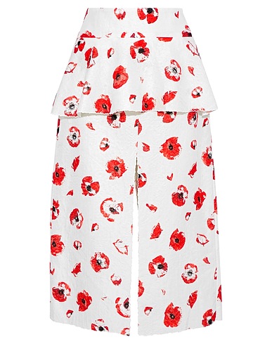PROENZA SCHOULER Midi skirt White 44% Linen, 36% Viscose, 17% Silk, 3% Polyamide