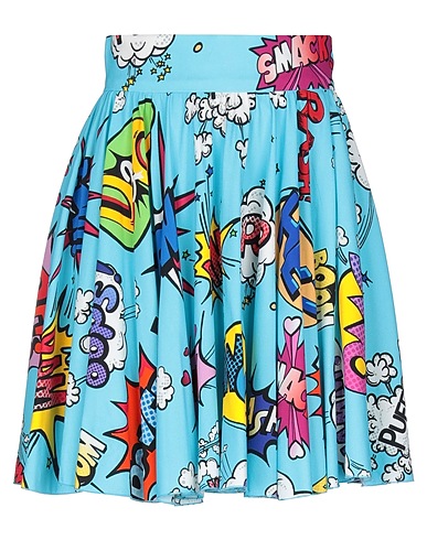 DOLCE&GABBANA Mini skirt Turquoise 96% Viscose, 4% Elastane, Silk