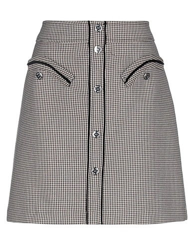 MAJE Midi skirt Beige 70% Polyester, 17% Cotton, 7% Viscose, 6% Acrylic