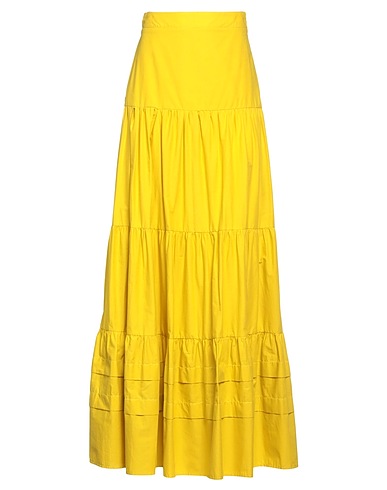 MANILA GRACE Long skirt Lime green 100% Cotton