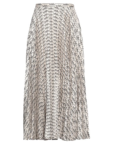 VALENTINO GARAVANI Midi-Rock Weiß 100% Seide