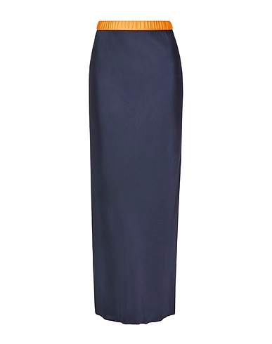 HELMUT LANG Gonna lunga Blu notte 100% Viscosa