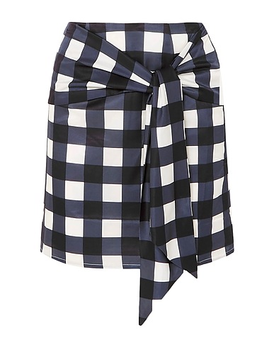 MOTHER OF PEARL Minigonna Blu notte 70% Cotone, 30% Seta