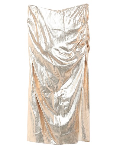 ELISABETTA FRANCHI Gonna midi Oro 100% Viscosa