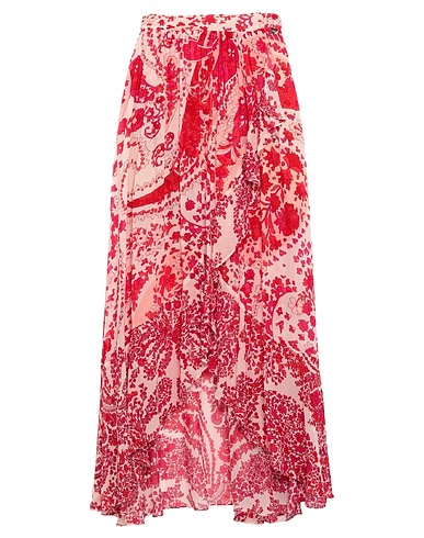 TWINSET Midi skirt Red 100% Viscose