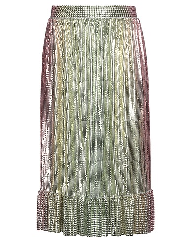 RABANNE Falda midi Verde claro 100% Aluminio