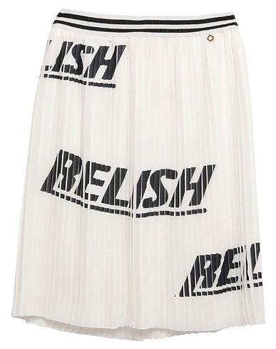 RELISH Midi skirt White 100% Polyester