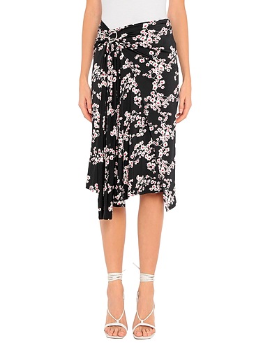 RABANNE Midi skirt Black 95% Viscose, 5% Elastane