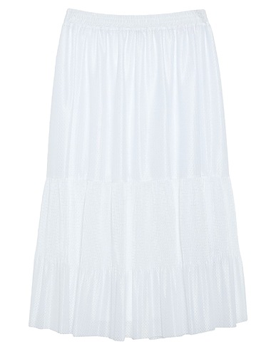 REDValentino Midi skirt White 100% Polyester