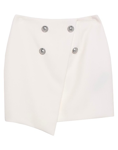 BALMAIN Midi skirt Ivory 100% Wool