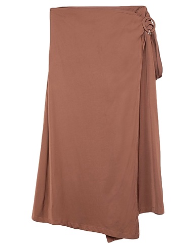 SEVENTY VENEZIA Midi skirt Brown 98% Viscose, 2% Elastane