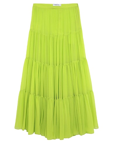 VALENTINO GARAVANI Long skirt Light green 100% Polyester