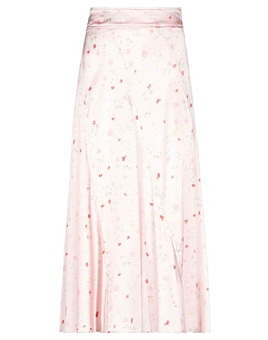 GANNI Midi skirt Pink 92% Silk, 8% Elastane