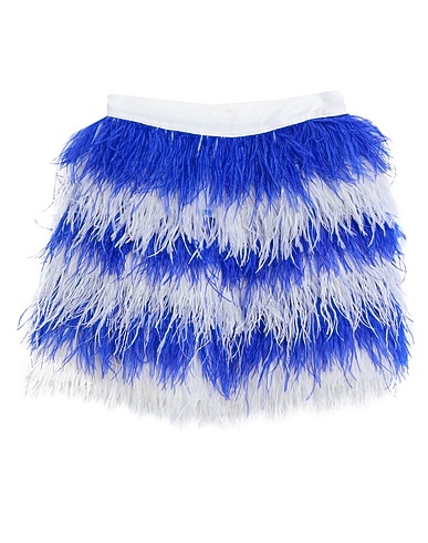 ESSENTIEL ANTWERP Mini skirt White 100% Ostrich feathers