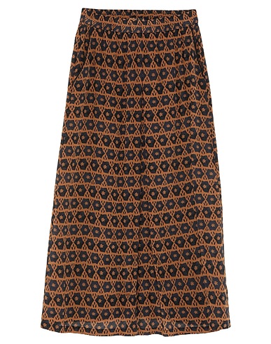 MOMONÍ Maxi Skirts Brown 100% Silk