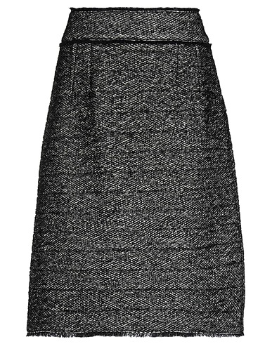 DOLCE&GABBANA Midi skirt Black 32% Virgin Wool, 30% Silk, 14% Polyamide, 12% Mohair wool, 12% Alpaca wool