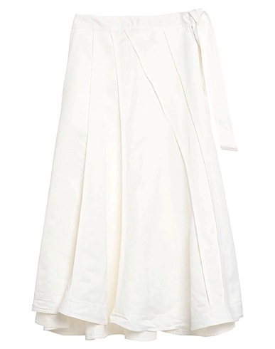 JIL SANDER Midi skirt White 55% Viscose, 35% Linen, 10% Cotton