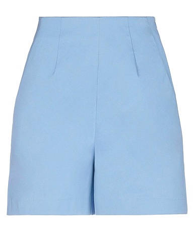 L' AUTRE CHOSE Shorts & Bermuda Pastel blue 97% Cotton, 3% Elastane