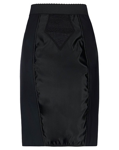 DOLCE&GABBANA Midi skirt Black 88% Polyamide, 12% Elastane