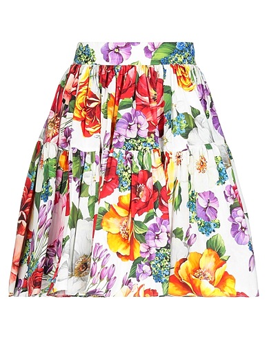 DOLCE&GABBANA Midi skirt White 100% Cotton