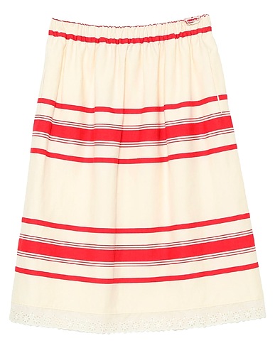 SEMICOUTURE Midi skirt Ivory 70% Cotton, 30% Linen
